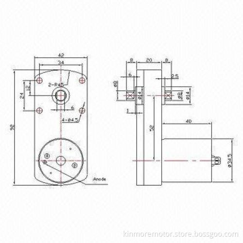 12V Dual Shaft High Torque DC Reduction Gear Motor for Vending Machine, Garden Tool, Vacuum Cleaner